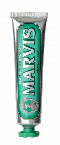 MARVIS Classic Strong Mint – pasta do zębów bez fluoru, klasyczna mięta, 75 ml