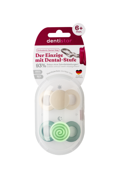 Dentistar Day & Night Soother, smoczek na dzień i na noc, 6-14 miesięcy, zielony