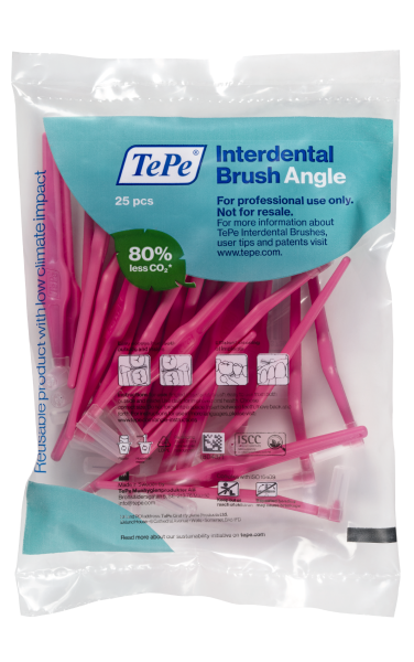 TePe Angle szczoteczki międzyzębowe 0,4 mm, różowe, 25 szt.