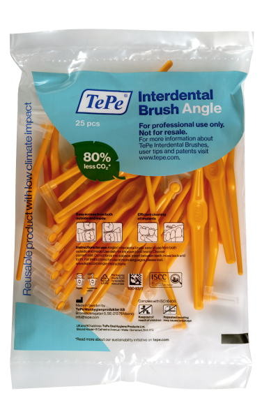 TePe Angle szczoteczki międzyzębowe 0,45 mm, pomarańczowe, 25 szt.