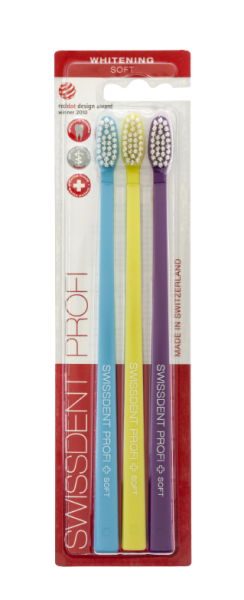SWISSDENT WHITENING szczoteczki do zębów Soft (2+1 za darmo) - GSTAAD