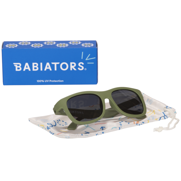 BABIATORS Eco Collection Navigator Wild Moss, okulary przeciwsłoneczne zielone, 0-2 lata