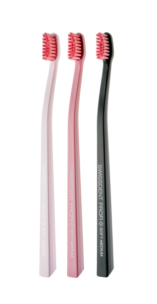 SWISSDENT COLOURS szczoteczki do zębów Soft-Medium (2+1 za darmo) - PINK PARADISE