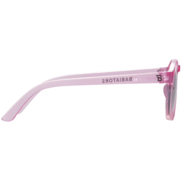 BABIATORS Keyhole Fuchsia Haze, okulary przeciwsłoneczne lustrzane różowe, 3-5 lat