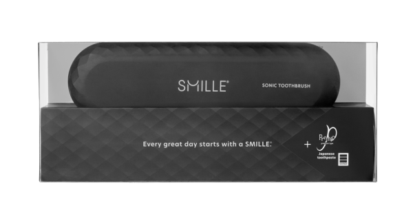 SMILLE Sonic Brush - Premium soniczna szczoteczka z włóknami SANGI, czarny