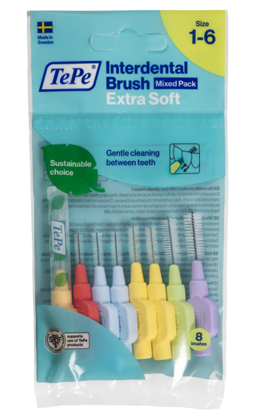 TePe Extra Soft zestaw startowy szczoteczek międzyzębowych, 6 rozmiarów