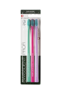 SWISSDENT COLOURS szczoteczki do zębów Soft-Medium (2+1 za darmo) - ART BASEL