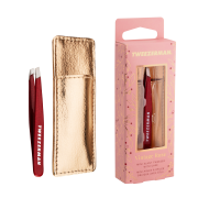 Tweezerman Vintage Rose Mini Slant Tweezer – pęseta do brwi w etui