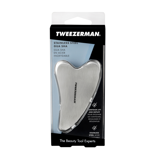 Tweezerman Stainless Steel Gua Sha - masażer do twarzy ze stali nierdzewnej