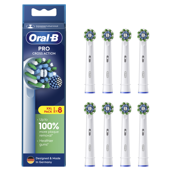 Oral-B Cross Action EB 50-8 końcówki do szczoteczki elektrycznej, 8 szt.