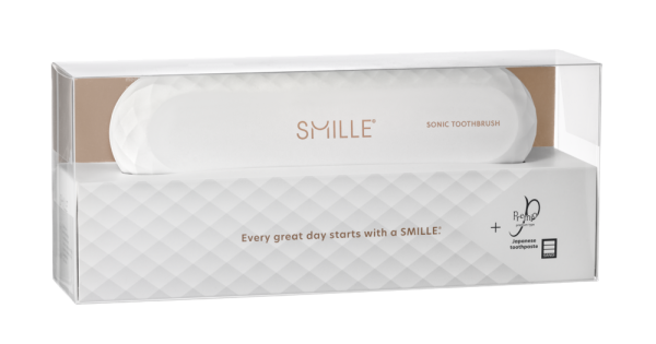 SMILLE Sonic Brush - Premium soniczna szczoteczka z włóknami SANGI, biały