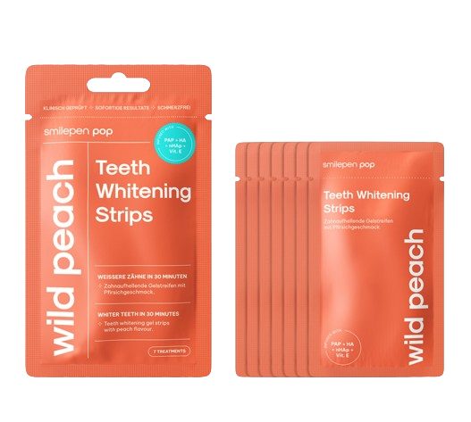 Pop Wild Peach Teeth Whitening Strips, paski do wybielania zębów (7x2 szt.)