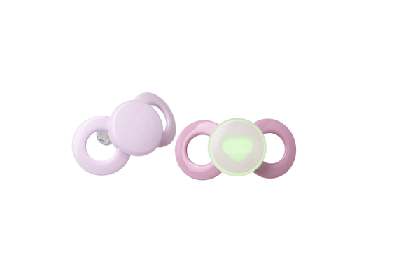 Dentistar Day & Night Soother, smoczek na dzień i na noc, 0-6 miesięcy, różowy