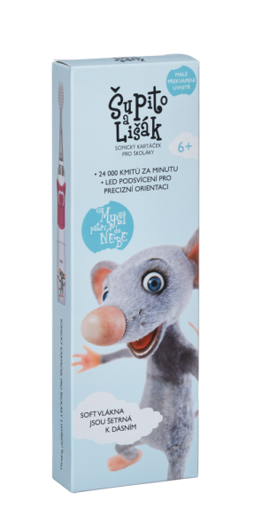 Czmyszka i Rudeusz soniczna szczoteczka dla dzieci 6+, różowa