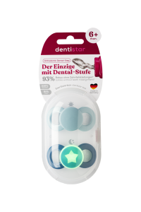 Dentistar Day & Night Soother, smoczek na dzień i na noc, 6-14 miesięcy, niebieski