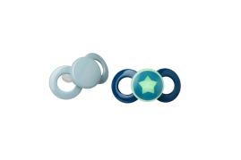 Dentistar Day & Night Soother, smoczek na dzień i na noc, 6-14 miesięcy, niebieski
