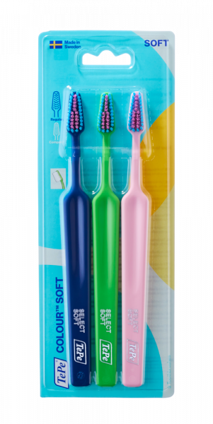 TePe Select Colour soft, zestaw szczoteczek do zębów, 2+1 gratis