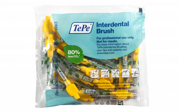 TePe Original szczoteczki międzyzębowe z bioplastiku 0,7 mm, żółte,  25 szt.