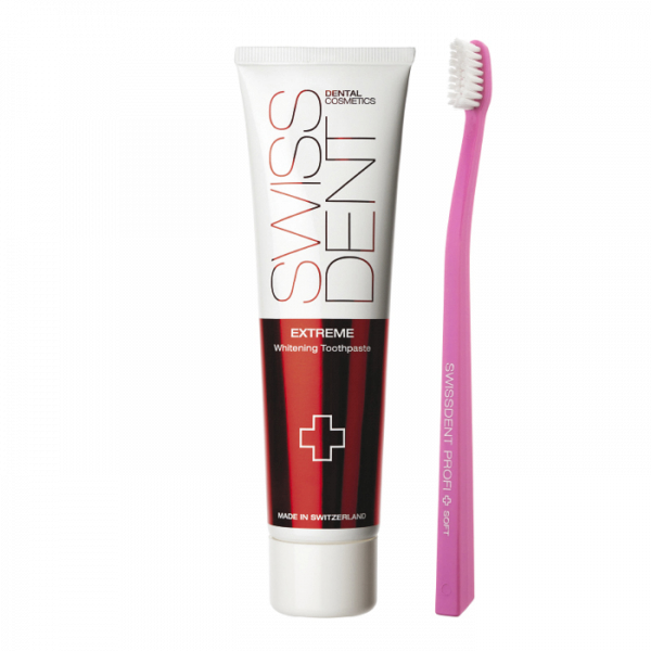 Swissdent Extreme pasta do zębów, 100 ml + Swissdent Whitening soft różowa GRATIS!