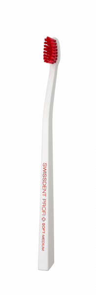 SWISSDENT COLOURS Soft-Medium, biało-czerwona