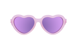 BABIATORS Polarized Hearts, Frosted Pink, lustrzane okulary przeciwsłoneczne z polaryzacją, różowy, 3-5 lat