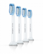 Philips Sonicare Sensitive HX6054/07, końcówki do szczoteczki elektrycznej, 4 szt.