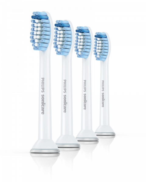 Philips Sonicare Sensitive HX6054/07, końcówki do szczoteczki elektrycznej, 4 szt.