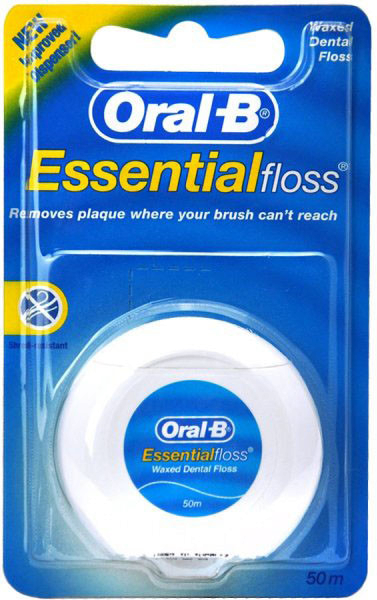 Oral-B Essential Floss, woskowana, 50 m