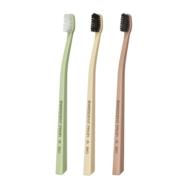 SWISSDENT BIO szczoteczka do zębów (2+1 gratis) pistacjowa, bananowa, pudrowa