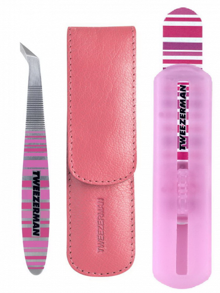 Tweezerman Obcinaczki do usuwania skórek z pilniczkiem do paznokci w skórzanym etui