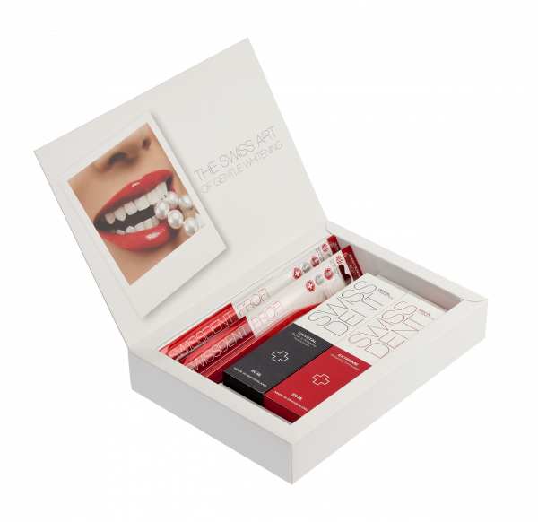 SWISSDENT DZIEŃ / NOC luksusowy zestaw (1x CRYSTAL 100 ml, 1x Extreme 100 ml, 2 x szczoteczka Swissdent)