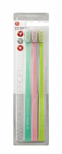 SWISSDENT GENTLE szczoteczki do zębów Extra Soft (2+1 za darmo) - ZERMATT