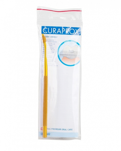 Curaprox UHS 412 Pojedyńczy aluminiowy uchwyt z zaciskiem gwintowym złoty