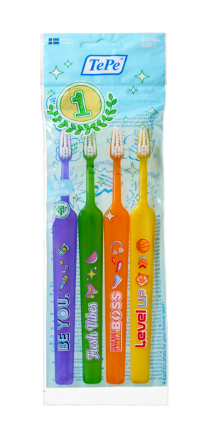 TePe Kids x-soft, korzystne opakowanie 3+1 gratis