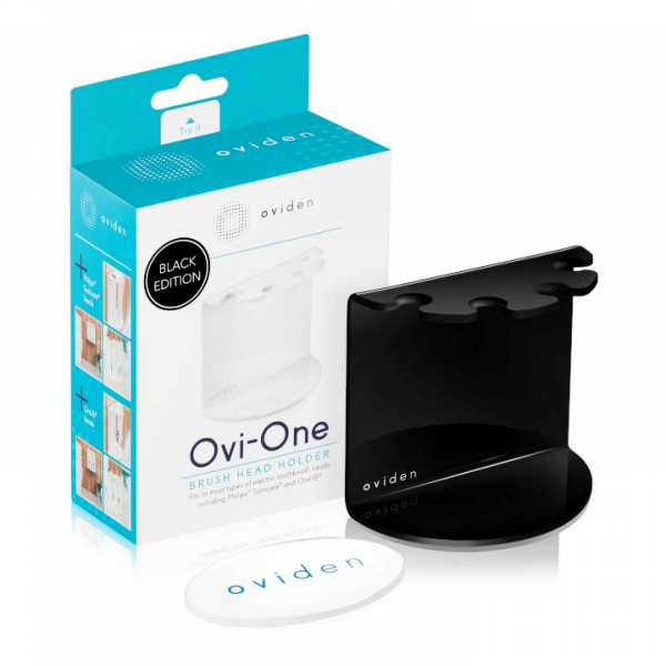 OVIDEN Ovi-One BLACK uchwyt na 4 końcówki do szczoteczek