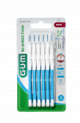 GUM BI-DIRECTION, ISO 2, przepustowość 0,9 mm, cylindryczny, niebieski uchwyt, 6 szt.