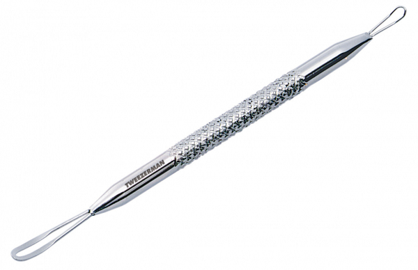 Tweezerman Przyrząd do usuwania zaskórników, tzw. ekstraktor, dwustronny z uchwytem antypoślizgowym