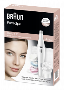 Braun Face 851 SPA depilator do twarzy ze szczoteczką do czyszczenia twarzy