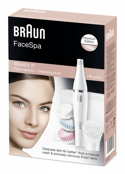Braun Face 851 SPA depilator do twarzy ze szczoteczką do czyszczenia twarzy