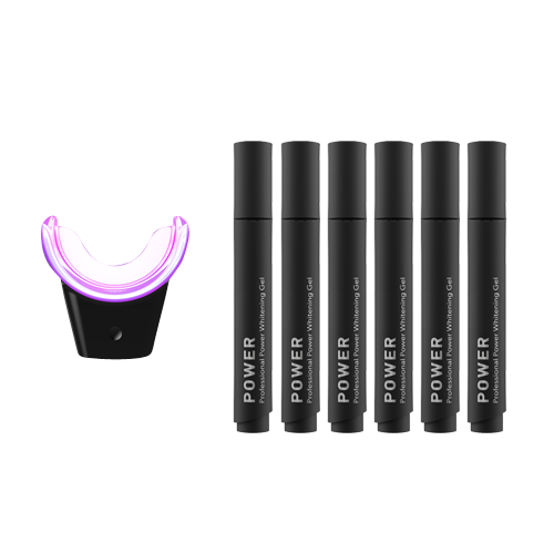Smilepen Power Whitening Kit, zestaw do wybielania zębów z bezprzewodowym akceleratorem LED (6 x żel)