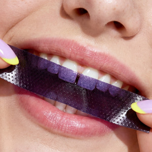 Pop Purple Whitening Strips, paski wybielające neutralizujące żółty odcień, 10 szt.