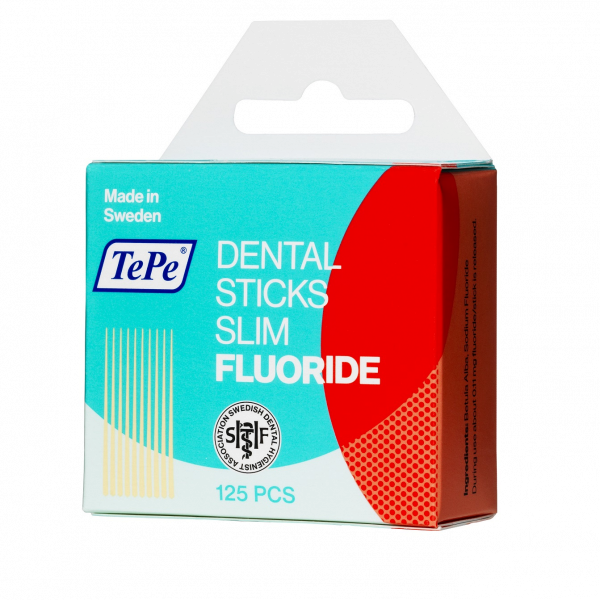 TePe Wykałaczki brzozowe, średnie, fluoryzowane, cienkie, 125 szt.