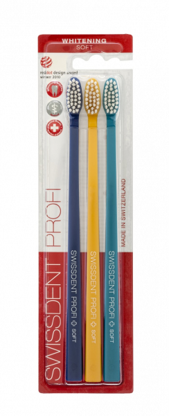 SWISSDENT WHITENING szczoteczki do zębów Soft (2+1 za darmo) - ST. MORITZ