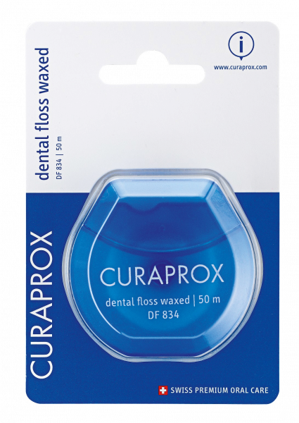 Curaprox DF 834 dental floss nić lekko woskowana, 50 m