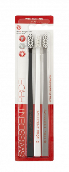 SWISSDENT WHITENING szczoteczki do zębów Soft (2+1 za darmo) - BASEL