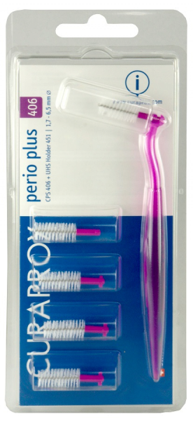 Curaprox CPS 406 perio plus – 1 op. zawiera 5 szczoteczek + 1 uchwyt UHS 451