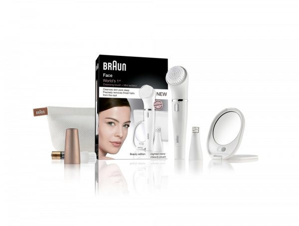 Braun Face 831 Beauty - Pierwszy depilator do twarzy ze szczoteczką do czyszczenia twarzy na świecie