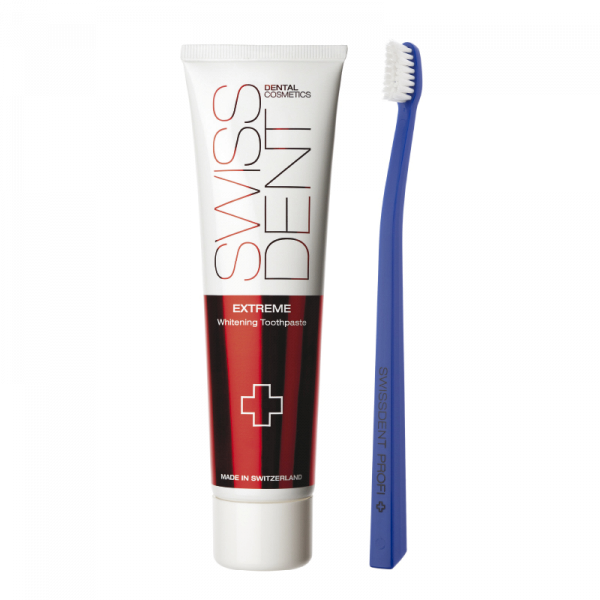 Swissdent Extreme pasta do zębów, 100 ml + Swissdent Whitening soft niebieska GRATIS!