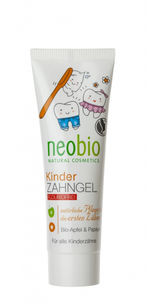 NEOBIO żel do zębów dla dzieci z ekstraktami z jabłka i papai, 50 ml
