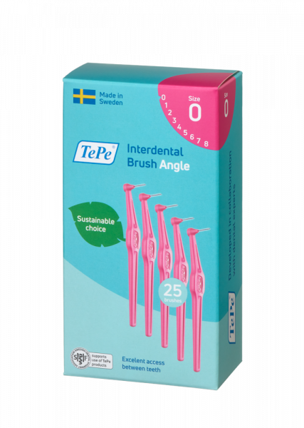 TePe Angle szczoteczki międzyzębowe 0,4 mm, różowe, 25 szt.